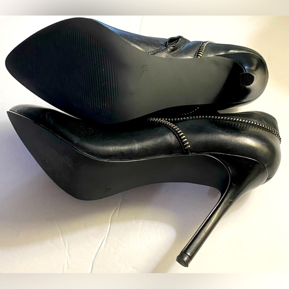 EUC EVA & ZOE To The Point Ankle Booties, Leather, Sz 10, Stilettos, Goth, Badie - Picture 13 of 16